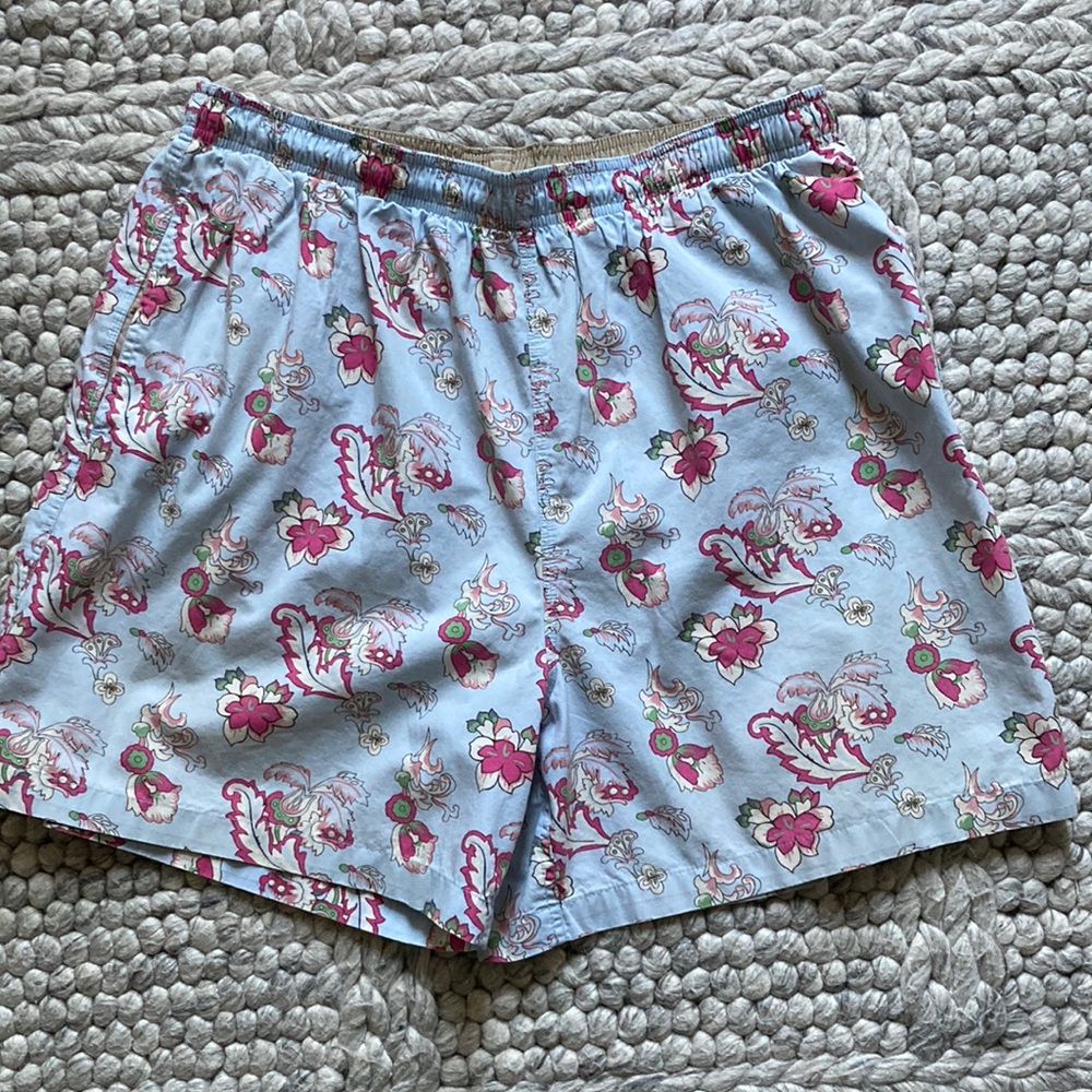 Robert Cremieux blue/pink floral swim trunks